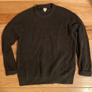 Gap Ribbed Oversized Cotton Dark Grey Sweater, size L